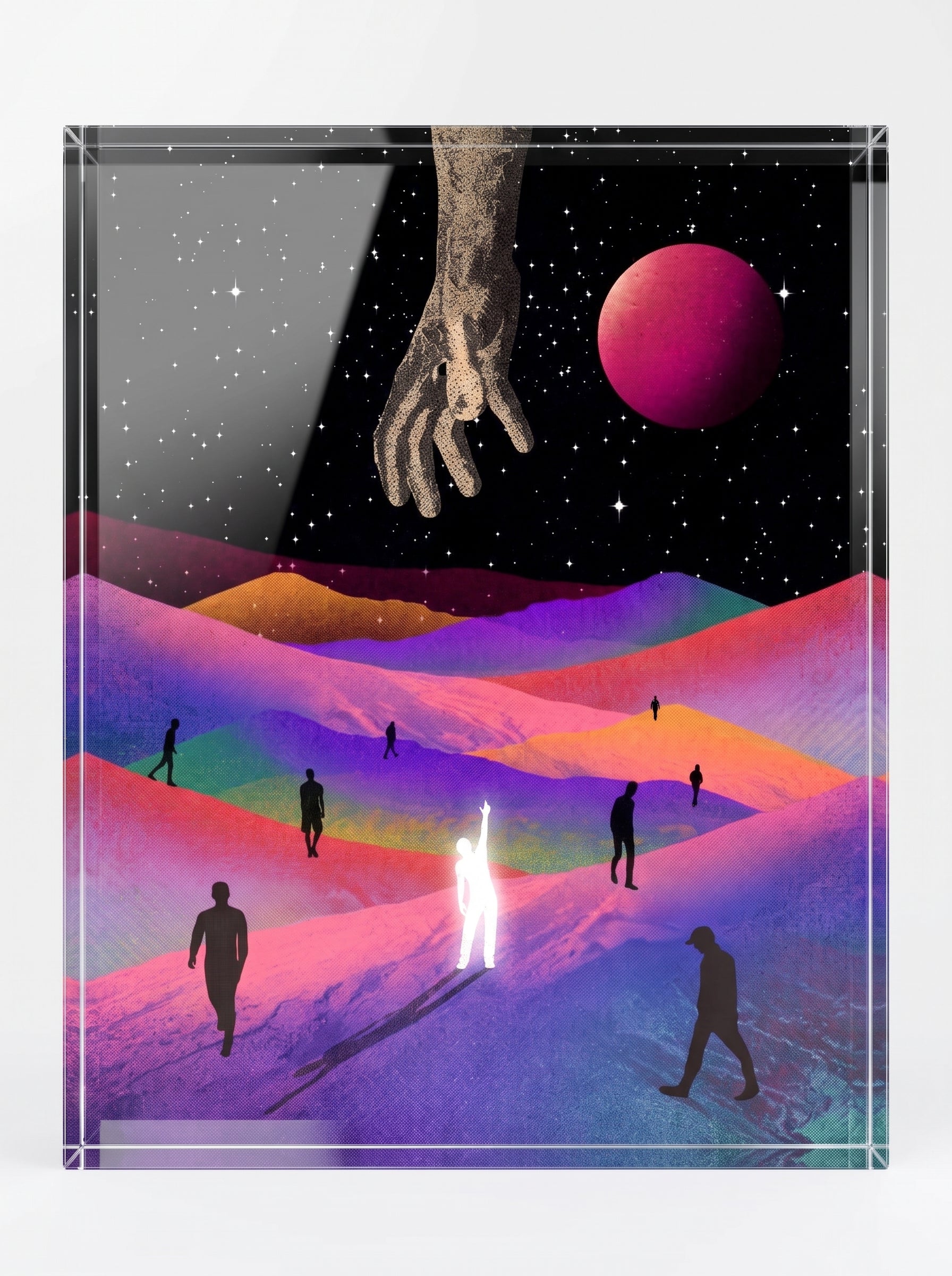 Exclusive 'Reach 4 your light' Full Glass Frame